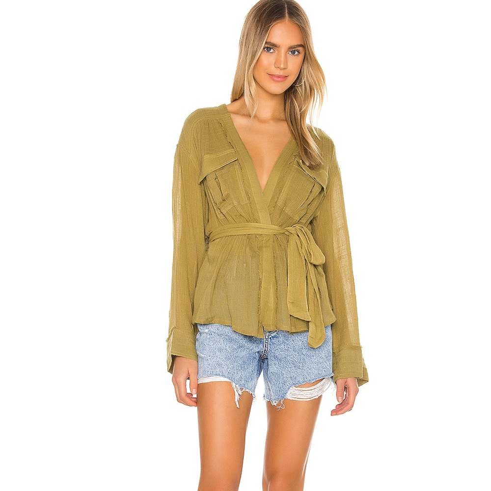 Free People safari wrap top